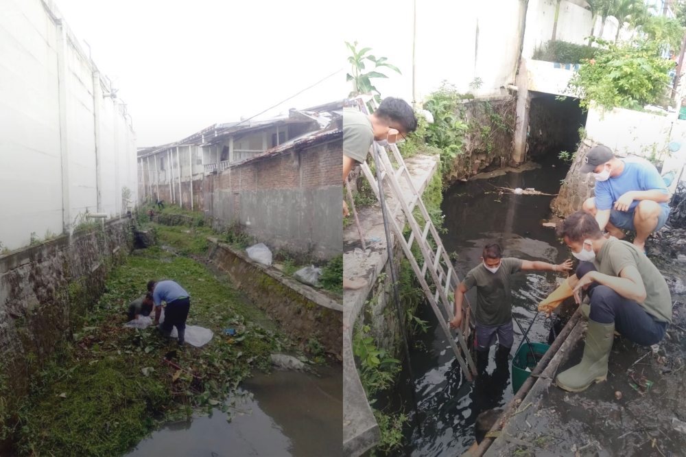 Cleaning the drain